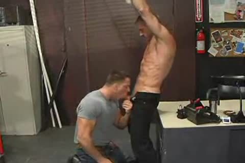 Two Muscle males In Leather Boots