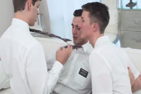 MormonBoyz-young males bareback anal three-some With facials