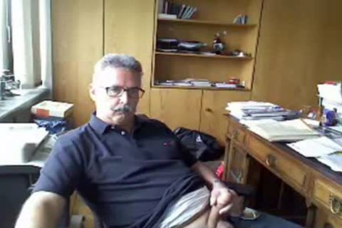 dad Has A jerk off In The Office