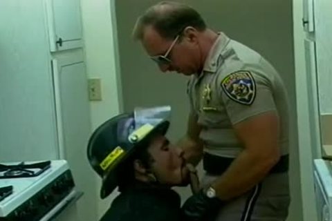lovely Fireman And Police Officer bang On The bed