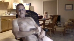 Hung handsome old man Cums