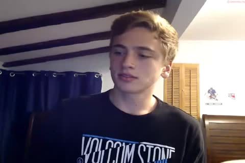 Blond teen Cums On dildo And Licks his cum - Chaturbate