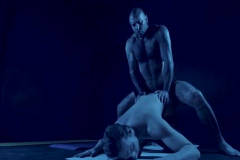 Yoga Trainer Helps Stretch An arse hole