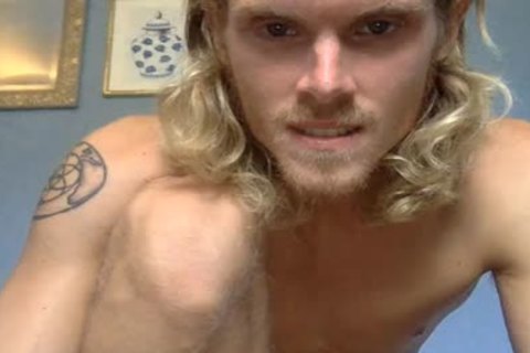 Blond teen Showing His cock In Live