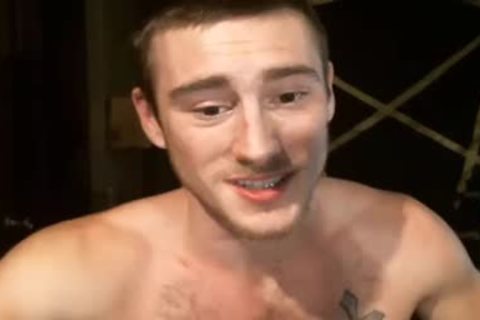 guy stroking while Fingering His hairy ass