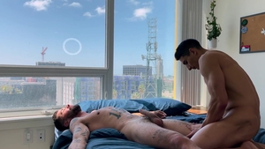 Next Door Homemade: Inked Jim receiving facial cum loads
