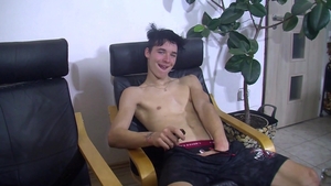 EastBoys: Super cute and hairy twink boy cumshot solo