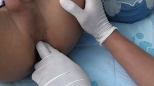 Doctor Twink - Asian in gloves butt fucking in office