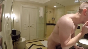 GayRoom: Blake Ellis and Eli Taylor caught hard sex in shower