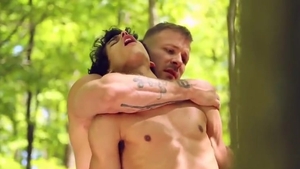 pounded In The Woods By A Muscle Stranger, And Enjoys His Monster ramrod
