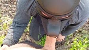 Puppy Woof In Public All covered In Daddy's kinky nailing sperm!