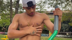 EastBoys - Muscle colombian twink boy cumshot sex scene