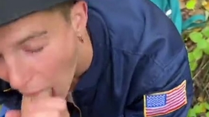 Caught A Forester stroking, drilled A twink Hard And Finished All Over Him