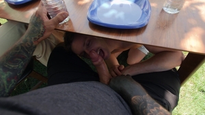 Str8 Chaser: Grill-side Blowjob for My Surprise