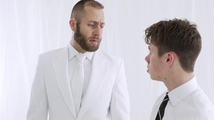 Missionary Boys: Eager Young Missionary Strokes Himself